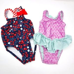 ⭐️3/$20 (2) Swimsuit Bundle - One-Piece - Size 6-9 Months